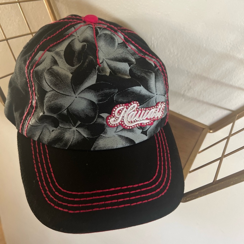 Vintage Hawaii 808 Tropical Paradise Cap Strap Back Baseball Hat Aloha C